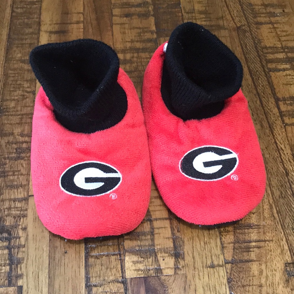 ⭐️toddler 7-8 Georgia Bulldog slippers red & black